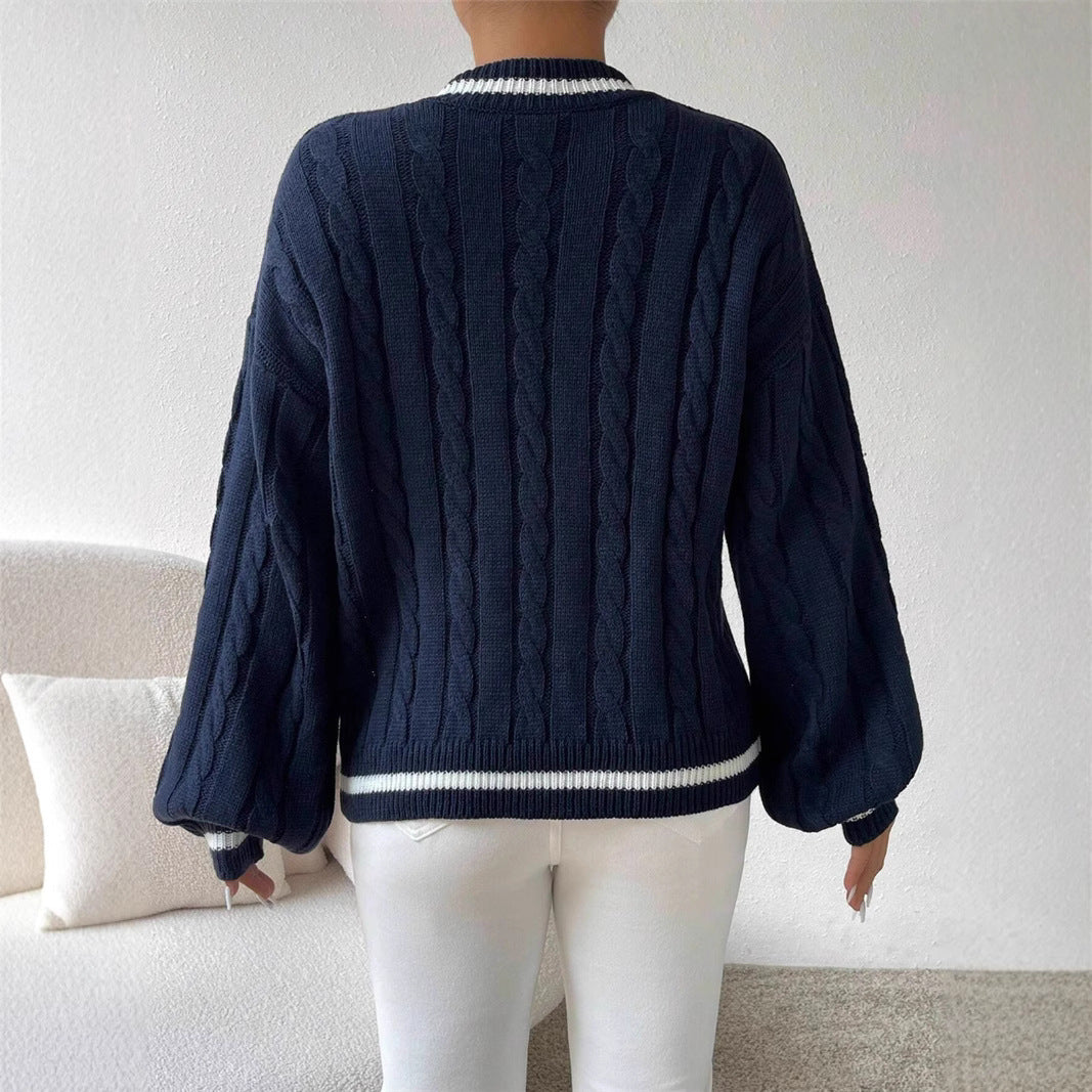 Olivia – Strickpullover mit stylischem V-Ausschnitt