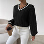 Olivia – Strickpullover mit stylischem V-Ausschnitt