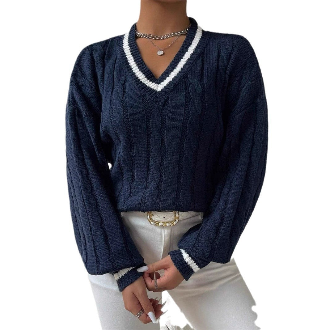 Olivia – Strickpullover mit stylischem V-Ausschnitt