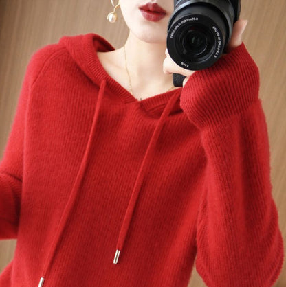 JAMILA - Bequemer Pullover aus innovativem Recycling-Kaschmir mit Kapuze