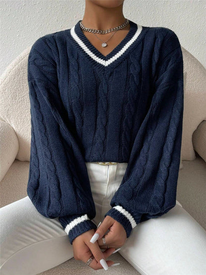 Olivia – Strickpullover mit stylischem V-Ausschnitt