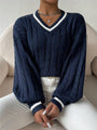 Olivia – Strickpullover mit stylischem V-Ausschnitt