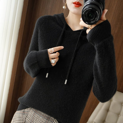 JAMILA - Bequemer Pullover aus innovativem Recycling-Kaschmir mit Kapuze