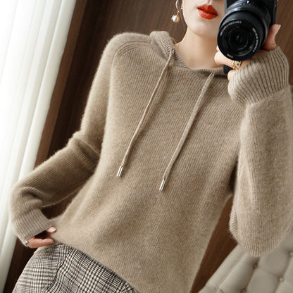 JAMILA - Bequemer Pullover aus innovativem Recycling-Kaschmir mit Kapuze