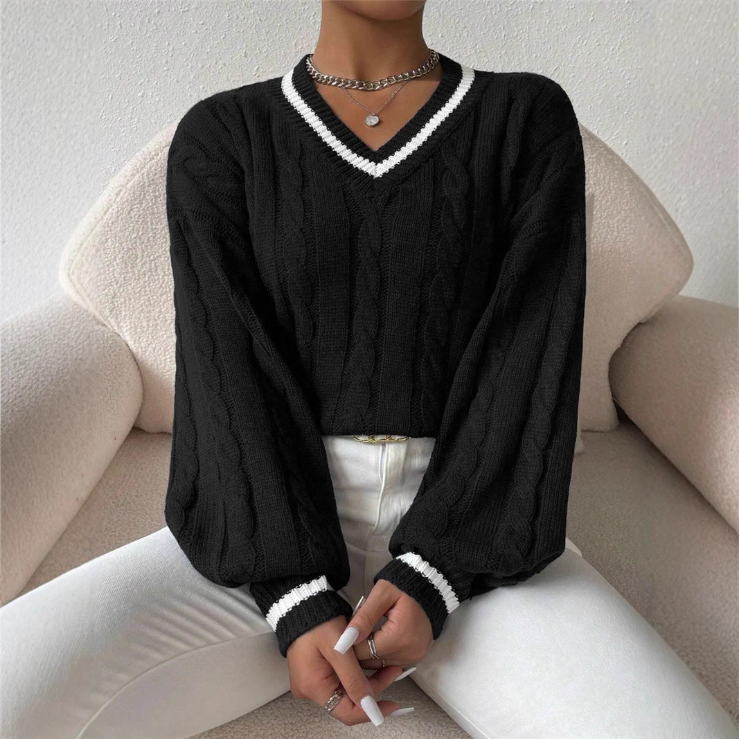 Olivia – Strickpullover mit stylischem V-Ausschnitt